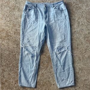 Light Blue distressed Denim Jeans